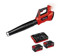 Einhell Souffleur de feuilles sans fil GE-LB 36/210 Li E-Solo Power X-Change (lithium-ion, puissance de soufflage 816 m³/h, mode turbo, tube 3 longueurs amovible) avec Twincharger et 2 Batteries 3,0Ah