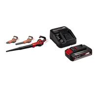 Einhell Souffleur sans fil GE-UB 18/250 Li E-Solo Power X-Change (18V, vitesse d’air 250 km/h, tube en 3 parties, variateur de vitesse électronique avec indicateur LED) avec chargeur et batterie 2,5Ah