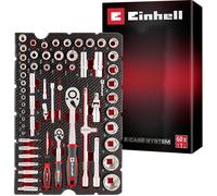 EINHELL E-Case : jeu de douilles et de clés à cliquet, 370520, 60 pièces