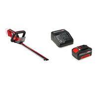 Einhell Taille-haies sans fil GC-CH 18/50 Li-Solo Power X-Change (Li-Ion, 18 V, engrenage métallique, protège-lame en aluminium, vendu avec fourreau) avec Chargeur et Batterie 4,0Ah