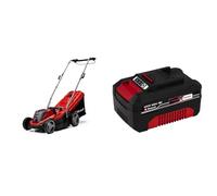 Einhell Tondeuse à Gazon sans Fil GE-CM 18/33 Li Kit Power X-Change (18 V, 33 cm Largeur de Coupe, jusqu'à 200 m²) & Batterie du système Power X-Change (Li-ION, 18 V, 4,0 Ah)