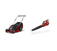Einhell Tondeuse à gazon sans fil sur batterie GE-CM 43 Li M KIT Power X-Change (Largeur de coupe 43 cm, Surface conseillée 500 m²) Version Starter Kit (2 x 4,0Ah + 2 Chargeurs) + Taille Haies 36V