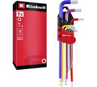 Einhell universel, pour latelier Jeu de clés mâles coudées Taille (métrique): 1.5 mm, 2 mm, 2.5 mm, 3 mm, 4 mm, 5 mm, 6 mm, 8 mm, 10 mm
