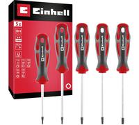 Einhell Jeu de tournevis Profil-T 5 pièces T10-T30 Lames CrV Pointe magnétique Poignées Ergo