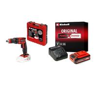Einhell Visseuse cloisons sèches sans fil TE-DY 18 Li-Solo (18 V, bouton de blocage pour marche continue, une butée de profondeur réglable, avec coffret E-Box S35) avec Chargeur et Batterie 4,0Ah