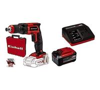 Einhell Visseuse cloisons sèches sans fil TE-DY 18 Li-Solo (18 V, bouton de blocage pour marche continue, une butée de profondeur réglable, avec coffret E-Box S35) avec Chargeur et Batterie 5,2Ah