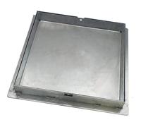 EINSIDE Couvercle à Carreler en Acier Galvanisé, Trappe d'Inspection à Paver Lourde, Hauteur du Cadre 5 cm, 50 x 50 cm