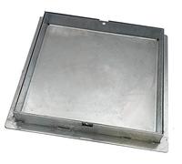 EINSIDE Couvercle à carreler en acier galvanisé, Trappe d'inspection à paver, Plaque d'egout à remplissage hauteur 5 cm, 60 x 60 cm