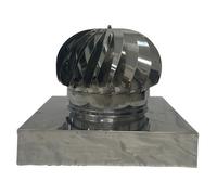 EINSIDE Extracteur de Fumées Rotatif Éolien en Acier Inoxydable AISI 304, Base Carrée - 52 x 52 cm