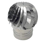 EINSIDE Extracteur de Fumées Rotatif Éolien en Acier Inoxydable AISI 304, Base Ronde - ø 300 mm