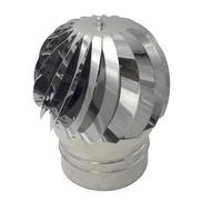 EINSIDE Extracteur de fumées rotatif éolien en inox AISI 304, Chapeau de cheminée base ronde, ø 100 mm (spécifique pour fosses septiques)