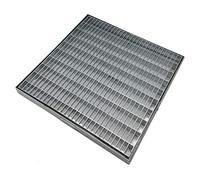 EINSIDE Grille en acier galvanisée anti-talon, Grille carrée pour la collecte et évacuation des eaux pluviales, 22,5 x 22,5 cm