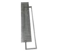EINSIDE Grille en acier galvanisée anti-talon, Grille rectangulaire pour la collecte et évacuation des eaux pluviales, 20 x 100 cm