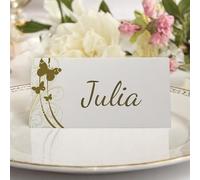 EinsSein 50x Cartes de placement love butterfly or marque place mariage marques places carte marqué cartes decoration mariage table décoration nom plan de porte fete anniversaire communion décorations