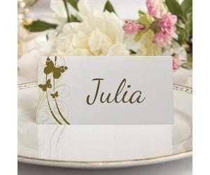 EinsSein 50x Cartes de placement love butterfly or marque place mariage marques places carte marqué cartes decoration mariage table décoration nom plan de porte fete anniversaire communion décorations