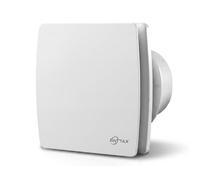 EINTTAX Ventilateur extracteur carré blanc silencieux 100 mm, débit 95 m³/h, 12 W, 34 dB, indice IPX4, fixation murale ou fenêtre pour salle de bain, toilettes et cuisine