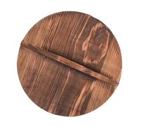 EIOLWJIEO Couvercle de casserole en bois épais et résistant, accessoire de cuisine rond et universel, idéal pour la cuisson au four à la poêle, Brun, 20CM