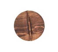 EIOLWJIEO Couvercle de casserole en bois épais et résistant, accessoire de cuisine rond et universel, idéal pour la cuisson au four à la poêle, Brun, 22CM