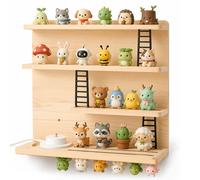 Eirolace Étagère pour Toniebox, Étagère Murale Flottantes pour 40-50 Figurines, Étagère magnétique pour Tonie Box et Tonies, Étagère de Rangement Murale en Bois décorative pour Chambre d’Enfant
