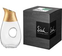 Eisch, ensemble de 2 carafes 706/1.5, couleur or, avec anse, présentées dans un coffret cadeau "GOLD RUSH" (référence 74370615), incluant un cadeau et une contribution caritative