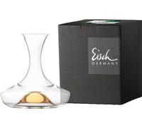 Eisch, ensemble de 2 carafes à décanter, modèle 719/1.5 ND, finition dorée, présentées dans un coffret cadeau. Carafes à décanter "No Drop", modèles 30171916, et offre spéciale : cadeau + don à une as