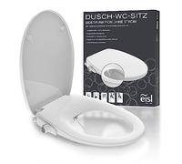 EISL Abattant WC de douche (pas de raccordement électrique nécessaire pour la fonction douche), siège de toilette avec insert de bidet, douche fesses et système d'abaissement automatique (avec kit de