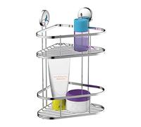 EISL BA0203 Étagère d'angle de douche d'angle sans perçage, étagère d'angle à coller en acier inoxydable, panier de douche en acier inoxydable, support de salle de bain, chrome