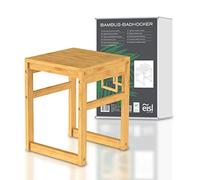 EISL BMBA02-BH2 Tabouret de Salle de Bain en Bambou avec Assise (l x H x P) : env. 35 x 45 x 35 cm