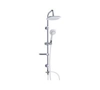 EISL Salle DXLD60087CS Colonne Grande Douche Effet Pluie 200 x 200 mm et douchette à Main Idéal pour rénovation des Trous existants Kit de Montage Complet Chromé/Blanc