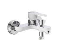 EISL Disegno Nuevo Mitigeur monocommande, 1 pièce, remplissage de baignoire/douche Blanc/Chrome, NI023DINWCR