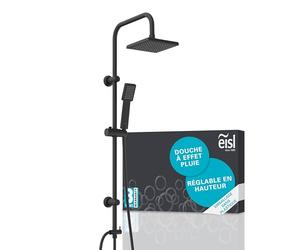 EISL EASY ENERGY Colonne de Douche, Colonne Douche | Colonne sans mitigeur, Easy Energy Noir, supports muraux réglables, inverseur, flexible + joints inclus, intérieur/jardin
