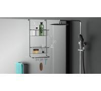 EISL Etagère de douche sans percer, étagère de douche à suspendre 2 étages, panier de douche à suspendre pour shampooing & Co, accessoires de salle de bain