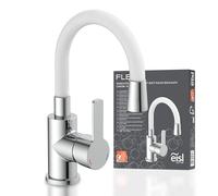 EISL FLEXO NI075FLCRW Robinet de lavabo à bec flexible et réglable Blanc