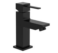 EISL NI075THI-B CALVINO Robinet de salle de bain noir mat carré, mitigeur de lavabo avec design angulaire, mitigeur monocommande moderne, mitigeur pour lavabo, noir