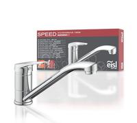 EISL NI182SCR-LP Robinet de cuisine pivotant à 360° pour évier double levier simple basse pression Chromé