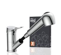 EISL Verona NI183VECR Robinet de cuisine, robinet de cuisine avec douchette extractible, robinet d'évier, chromé