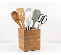 Eitida Porte-Couverts en Bois pour Ustensiles de Cuisine Rustique,Cuillère à Couteau,Spatule, Cuillère à Fente,Baguettes.Range Couvert Vertical, Organisateur de Support pour Cuisine, Comptoir.
