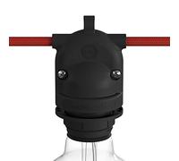 Eiva-2, douille pour extérieur avec double sortie IP65 culot E27 - Noir