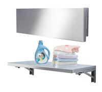 EIYAVVIDV 60cm Table Murale Rabattable Petit Table Pliante en Acier INOX 304, Étagère Murale À Abattant De Blanchisserie, pour Salle À Manger, Étude, Cuisine(120x50cm/48x20in)