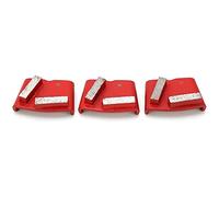 Ejoyous 3 Pièces Bloc de Meulage Diamant Tampon de Meulage Diamant Rouge Longue Bande Dent 30 2 Dents pour le et le Polissage de Sol en Marbre de Béton de Ciment pour les Entrepreneurs
