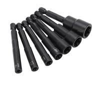 Ejoyous 7 Pièces Jeu de Douilles de Perceuse électrique CRV Douille de Mandrin de Foret Hexagonal E4 E5 E6 E8 E10 E12 E14 Tige de 1 4 Pouces pour la Réparation Automobile Bricolage Entretien de