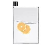 Ejoyous Bouteille d'Eau Plate en Portable, 750 ML, Plastique Transparent, Format A5, pour Maison, Bureau, Camping