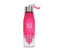 Ejoyous Bouteille Infuseur au Citron, Bouteille D'eau Fruitée de 650 Ml avec Presse-agrumes au Fond et Conception étanche, pour le Sport, les Voyages, le Bureau et L'extérieur (PINK)