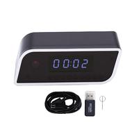 Ejoyous Caméra WiFi Horloge, Objectif Full HD 130 Degrés | Boîtier ABS, Utilisation en Chambre, Application Mobile, 2,4 GHz, Alertes de Mouvement, Mode Nuit, 1500 MAh, Moniteur de