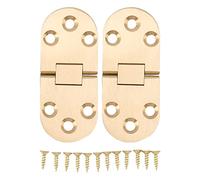 Ejoyous Charnière Laiton Rabattable 180 Degrés pour Table (2.0mm/0.08in) | Rustproof Brass Flap Hinge, pour Machine à Coudre Bureau Porte Placard, 12 Vis Incluses, 50 000 Cycles