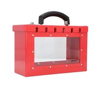 Ejoyous Coffret de Consignation 12 Cadenas, Boîte de Groupe LOTO, Boîtier Portable en Acrylique Transparent et Acier avec Poignée en Nylon et Acier Inoxydable, pour sécurité Industrielle