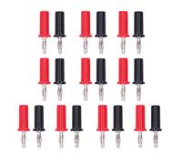 Ejoyous Connecteur de Fiche Banane à Souder en Laiton de 4 Mm, 10 Jeux de Type Lanterne Mâle Rouge Noir 24A 30Vac à 60Vdc pour Fils de Test, équipement électronique Solaire