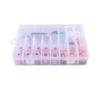 Ejoyous Consommables de Soudage TIG 55 Pcs Coupelle en Verre Buses | Construction en Céramique Cuivre, Utilisation de Soudage à L'arc Argon, Compatible avec Torche WP17 18 26, Boîte de