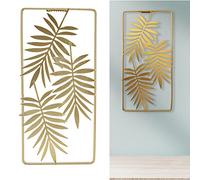 Ejoyous Décoration Murale en Métal Doré, Sculptures Murales 3D en Feuille de Métal, Style Nordique, 29,5 x 14,5 cm, pour Chambre à Coucher et Salon