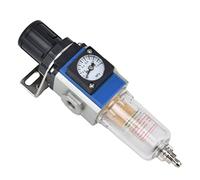 Ejoyous Filtre de Compresseur d'air, Régulateur de Pression d'air en Alliage 'aluminium avec Jauge, Filtration de 40 Microns ou 5 Microns, Contrôle Autobloquant, Coupelle 10 CC pour Conduites